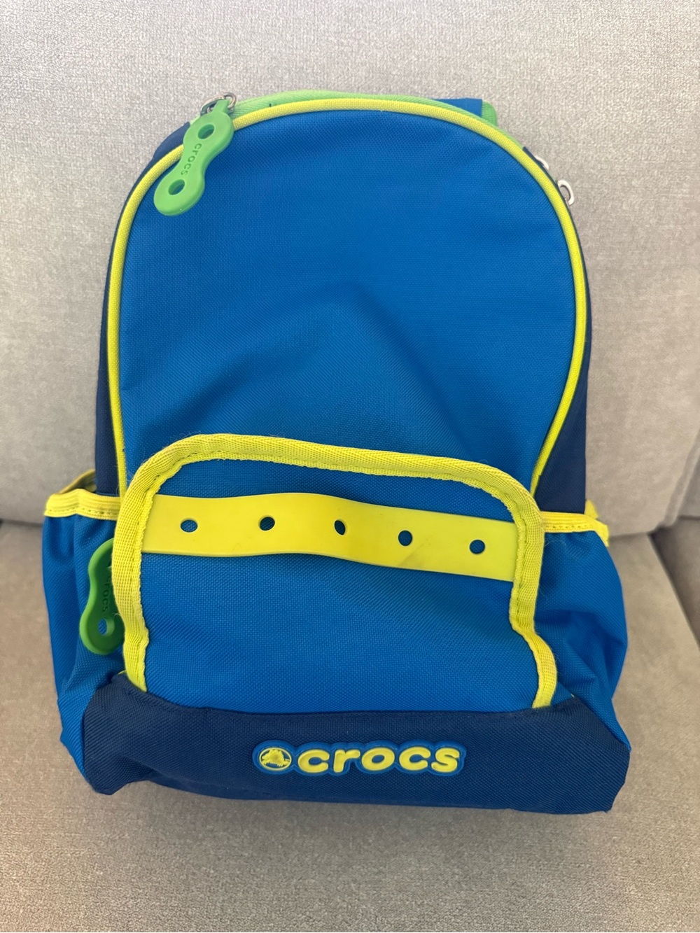 CROCS Blue and Lime Kids Backpack